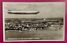Vintage Germany Authentic Graf Zeppelin Postcard 1930s Time travel 