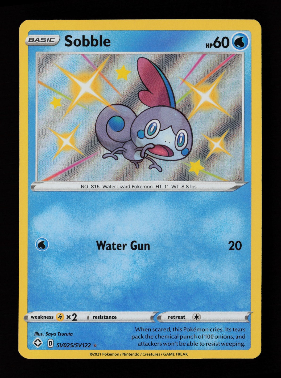 Sobble SV025/SV122 Shiny Holo Rare Shining Fates: Shiny Vault Pokémon Card