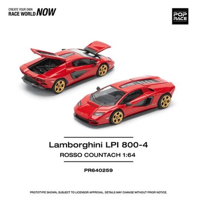 1:64 Pop Race Lamborghini Countach LPI-800 Rosso #PR64-259