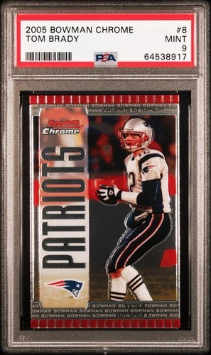 Topps 2005 Bowman Chrome Tom Brady #8 PSA 9 Patriots Football