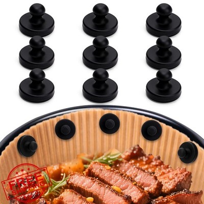 Mity rain Air Fryer Magnets Silicone Buckle Black 12PCS