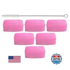 Dr. Brown's Narrow Baby Bottle Nipple Ring Collars (6-Pack) + Cleaning Brush