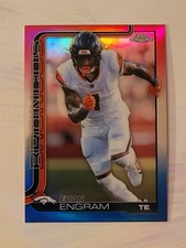 2025 Topps Chrome red white & blue Evan Engram #277 Denver Broncos NFL Football 