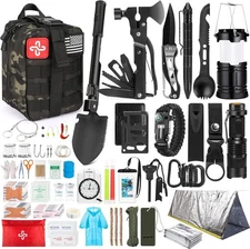 Survival Kit, 250Pcs Survival Gear First Aid Kit with Molle System Compatible