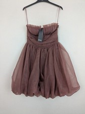 Nasty Gal puff tulle corset dress size 10 rose New