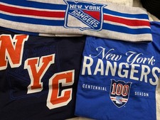 New York Rangers Centennial Season Shirt Scarf Bundle NYR NHL XL
