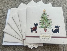 Scottie Dog Christmas Cards Pack Of 6 Scottish Terrier Christmas Cards New