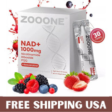 ZOOONE NR1000 NAD Drink Mix - Berry Energy  Skin 30 Pack Exp 2/27 USA SELLER