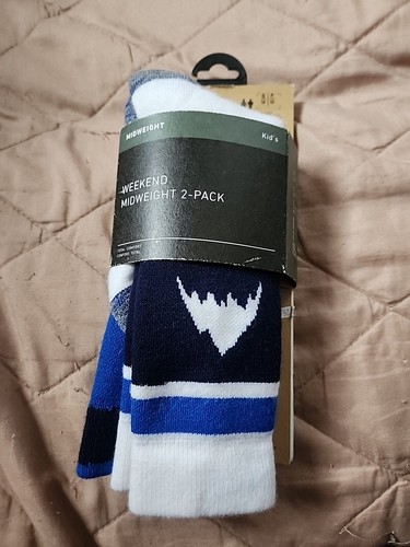 Burton Youth Weekend Midweight Socks – 2 Pack White and Blue Size S/M NWT - Picture 1 of 8