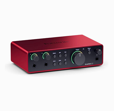 Focusrite Scarlett 2i2 4th Gen USB-C Audio Interface 2 XLR Auto Gain Air