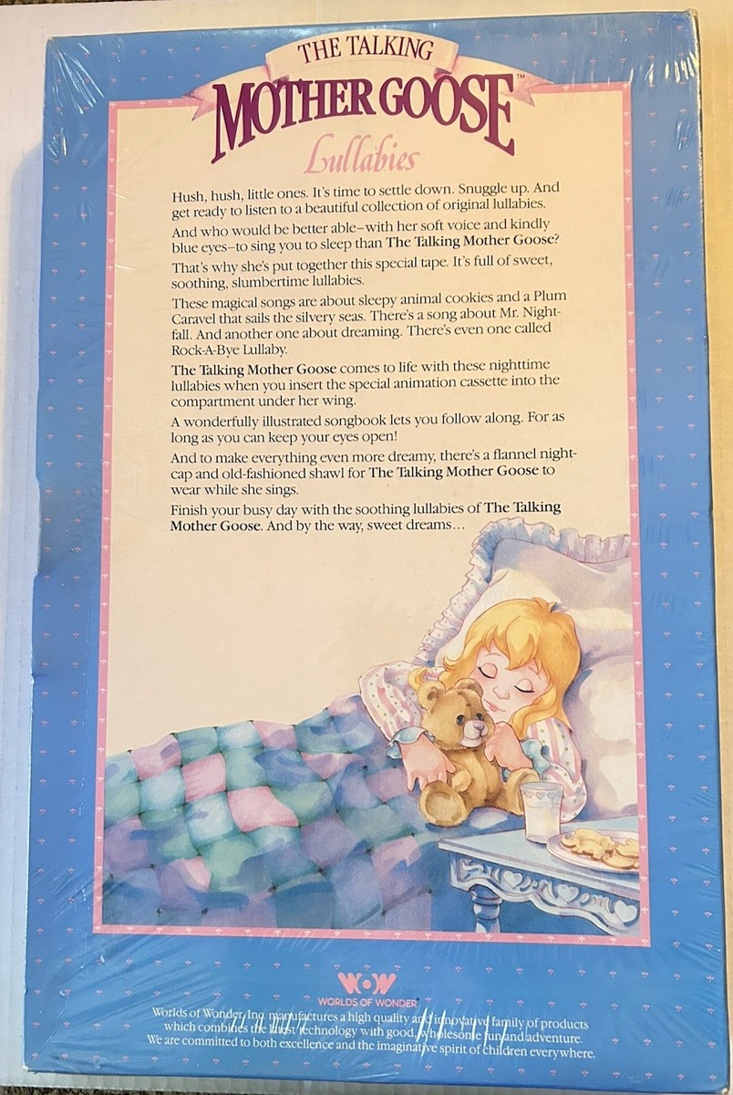 1987 Worlds of Wonder Talking Mother Goose Lullabies Book Tape