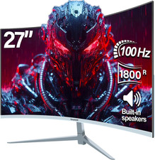Image of Pro 27-Inch Curved Gaming Monitor 1080P Full HD 100Hz with Built-In Speakers