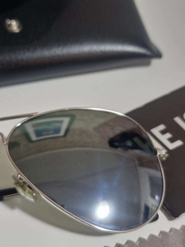 Ray-Ban Aviator Large Metal Occhiali da Sole- 58mm, Argento, Lenti Specchiate - Immagine 4 di 4