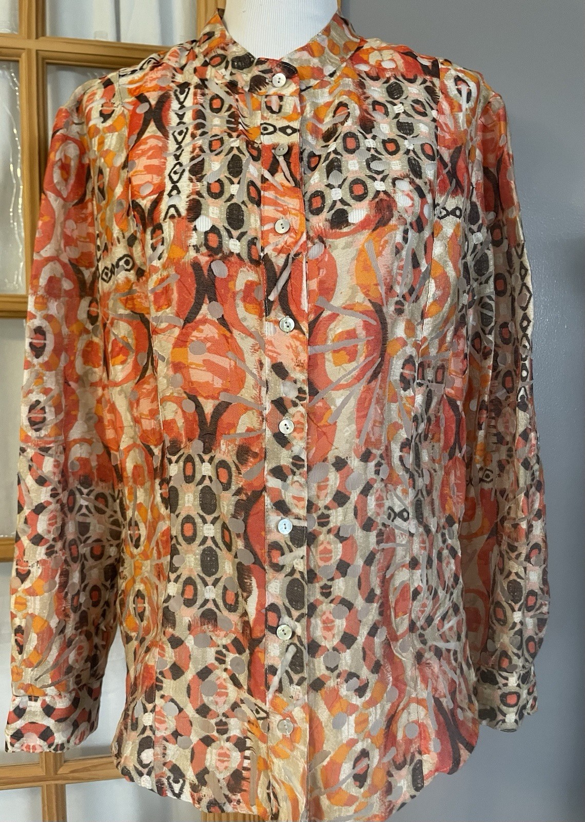 Ruby Rd Lightweight Geometric Sheer Jacket Women’… - image 1