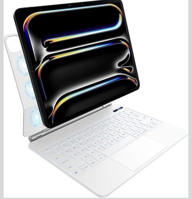 ESR iPad Pro 13 Inch Case with Keyboard (M5/M4, 2025/2024), White