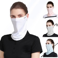 Unisex Face Mask Breathable Ice Silk UV Sun Protection Mask Soft Adjustable Anti