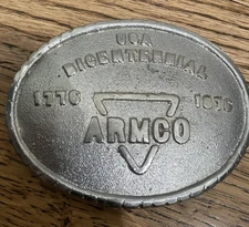 Armco American Rolling Mill Company USA Bicentennial Vintage Belt Buckle