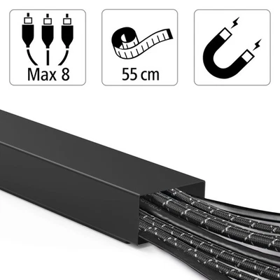 Hama Metall Kabelkanal 0,55m Kabelleiste Leitungskanal Kabel Kanal Wand Boden TV - Bild 1 von 4