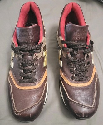 Rare New Balance M997PAH NB 997 Brown Leather Sneaker MADE IN USA US10.5 UK10