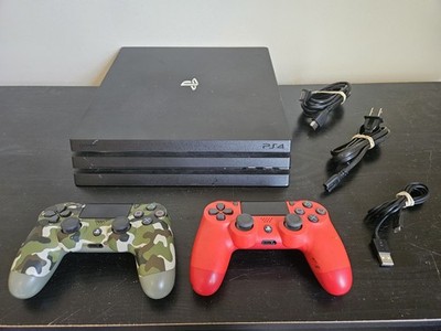 Sony PlayStation PS4 Pro 1TB Console Black W/ Controllers