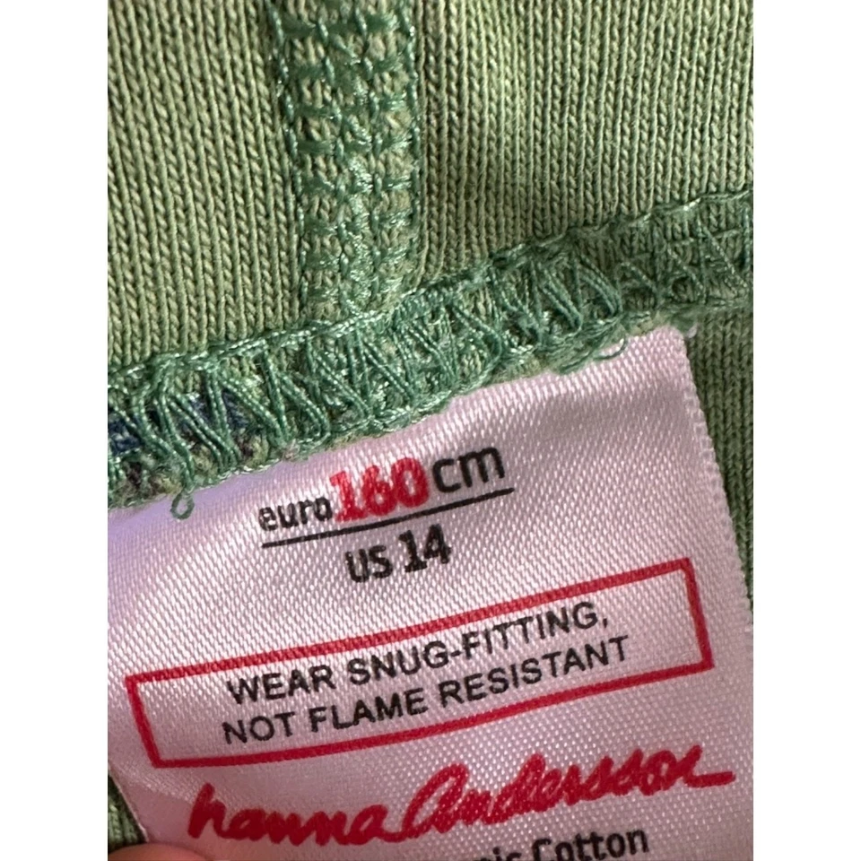 Pantalones cortos de pijama Hanna Andersson verde y azul estampado de coche para niño talla 14 Foto 3 de 4