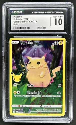 2021 Pokemon SWSH Celebrations Pikachu Holo #005/025 CGC 10
