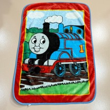 Vintage Thomas Tank Engine Train Plush Toddler Small Kids Throw Blanket 31 x 45"