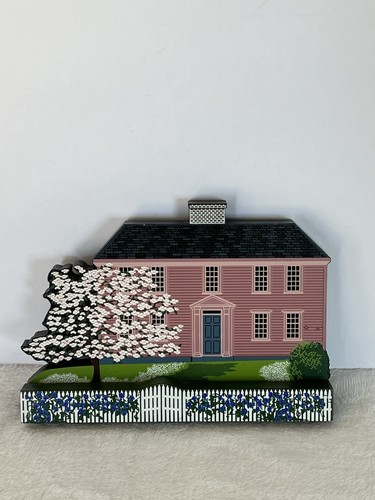 MUNROE TAVERN Lexington, Mass 1998 Sheila's House HAND SIGNED Wood Shelf Sitter