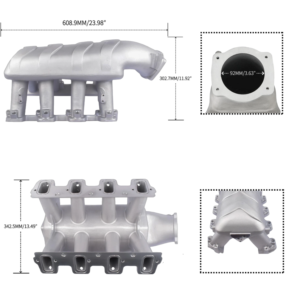 EFI LS Hi-Ram Multi-Port Intake Manifold for Small Block Chevy GM LS3 ...