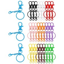 30 Pcs Lobster Claw Clasps for Keychains with Key Rings, Multicolor-Yellow