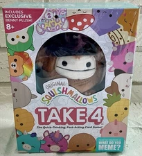 Collectible Squishmallows Take 4 Card Game + Benny The Bigfoot Plush  New ✅️