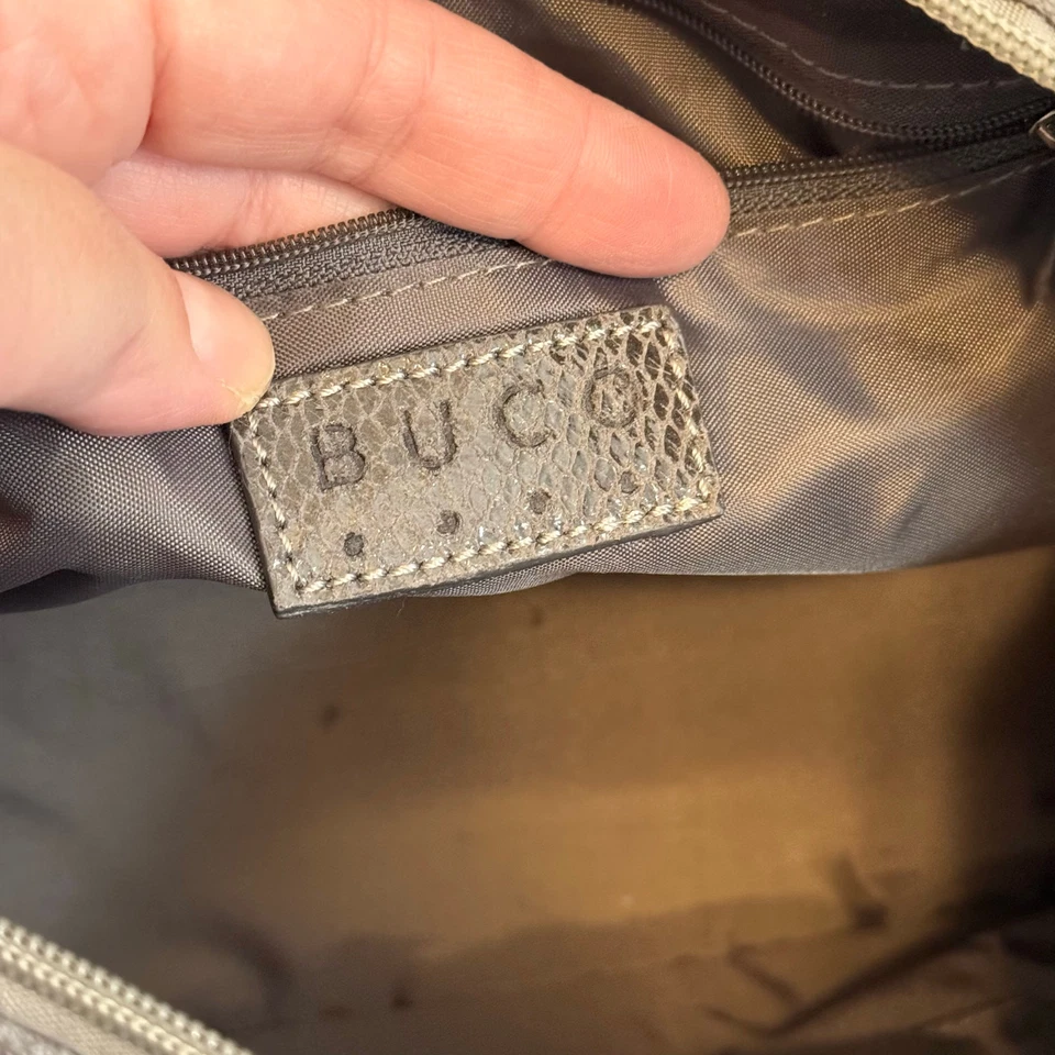 Bolsa tote de ombro Buco couro cinza estampa de cobra bolsa de mão escritório vestuário de trabalho - Imagem 4 de 4