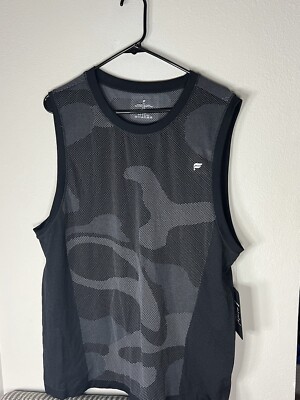 Fabletics Men s XL The Training Day Tank Black Performance Athletic Sold Out NWT