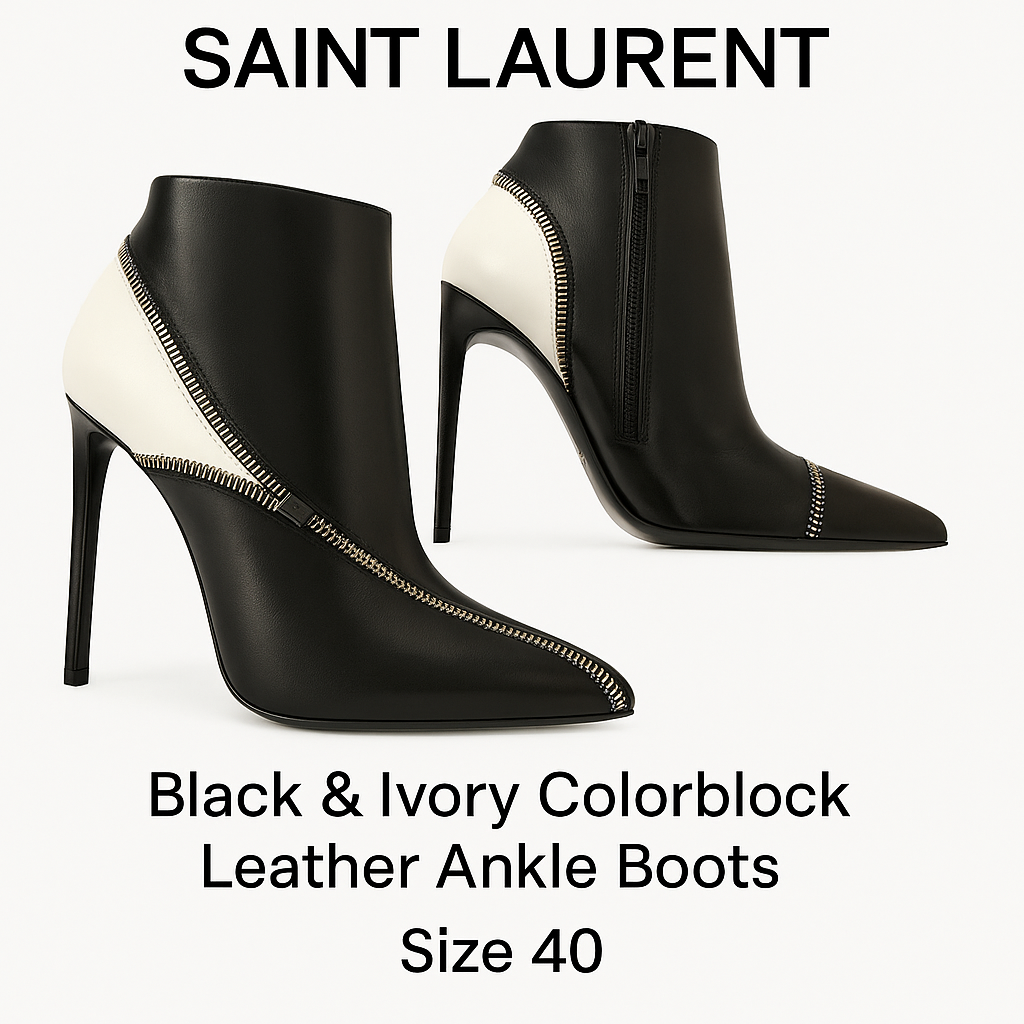 ?️ Stivaletti Saint Laurent by Hedi Slimane in pelle nuovi con etichette EU 40