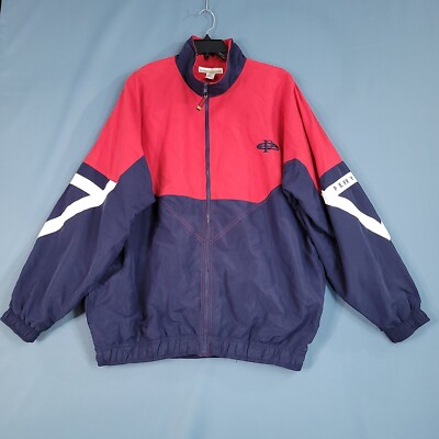 Perry Ellis Men's Full Zip Jacket Lined Long Sleeve Red & Blue Size 1XT