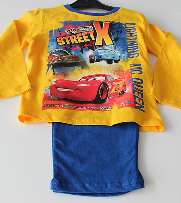 NEU Pyjama Set Schlafanzug Nachtwäsche Jungen Cars ''Street X'' gelb blau 98 #55