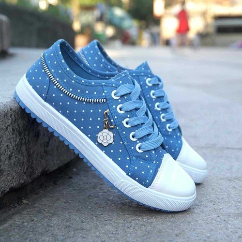 LADIES WOMENS PLIMSOLES CANVAS SNEAKERS SUMMER TRAINERS PUMPS BEACH PLIMSOLLS!! - Picture 12 of 28