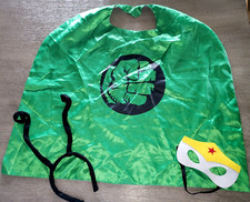 green MUSCLE HAND FIST CAPE boys pretend play headband eye mask HALLOWEEN