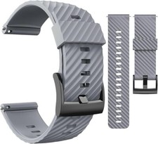 Wearable4U Suunto 7 / Suunto 9 Soft Silicone Wristband Strap 24mm QuickFix Gray