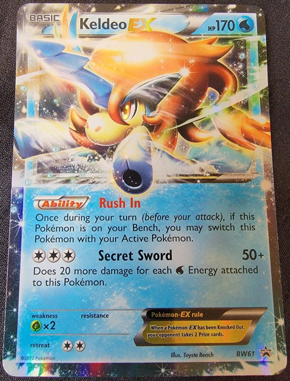 Holo Foil Keldeo EX # BW61 Black & White Star Promo Set Pokemon Trading Cards PL