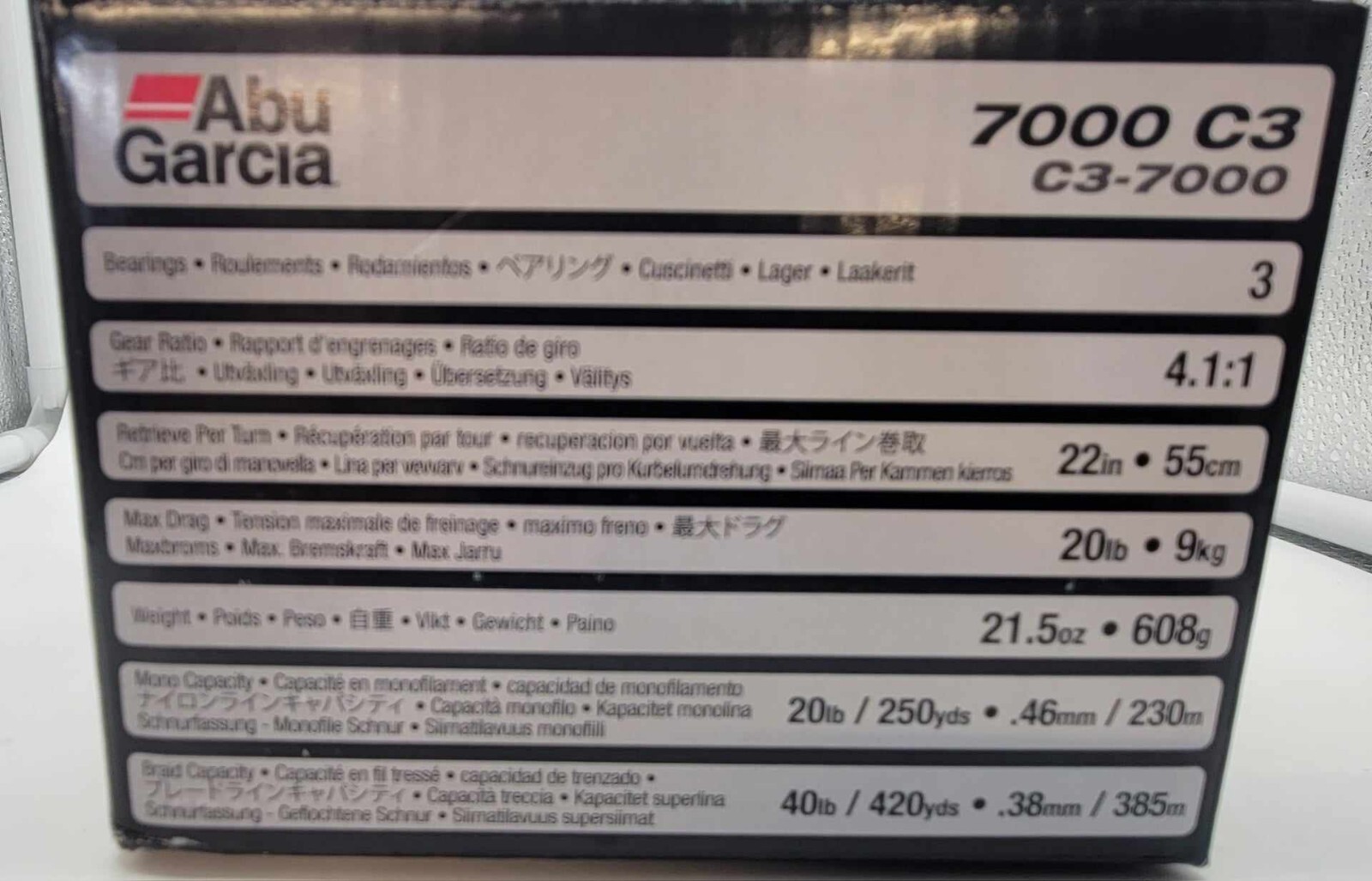 NIB Abu garcia 7000C3 ambassadeur right hand reel 4.1:1 baitcaster C3-7000