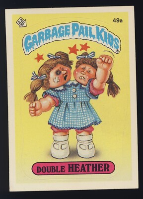 1985 GPK Garbage Pail Kids OS2 Original Series 2 Two Base #49a Double Heather