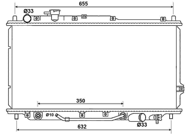 NRF 53033 Radiator, engine cooling for KIA