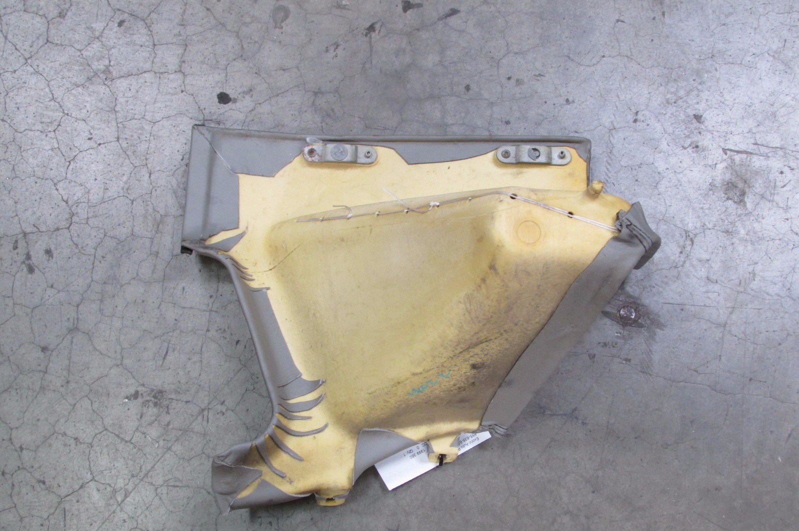 Ferrari 360, LH, Left Quarter Window Trim Panel, Grey Leather, Used 63581019