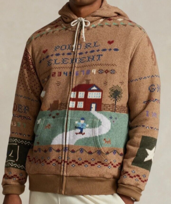 Ralph Lauren Polo R.L. Co. ネイティブ柄　パーカー M Polo Ralph Lauren Men's X Element Hoodie - All Size's Brown Multi