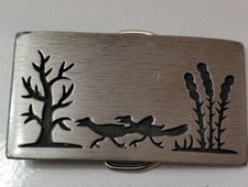 Southwestern Roadrunner Pewter Vintage Belt Buckle