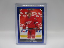 21-22 O-Pee-Chee OPC Adam Erne #192 Blue Border Parallel Card Detroit Red Wings