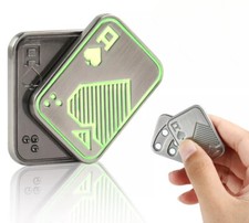 Metal Fidget Toys Magnetic Slider Poker Push Card Anxiety Stress Relief Toys
