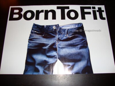 GAP 4-Page PRINT AD + 14-Panel FOLD-OUT 2009 Female Male SUPERMODELS Born To Fit
