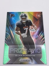 2023 Panini Prizm Prizmatic Green Prizm Bijan Robinson RC #19 Atlanta Falcons RB